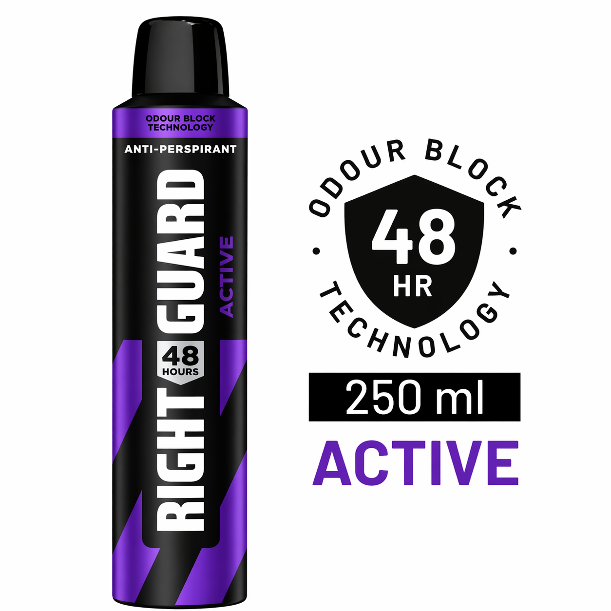 RIGHT GUARD ACTIVE ANTI-PERSPIRANT SPRAY 250ML - Image 3