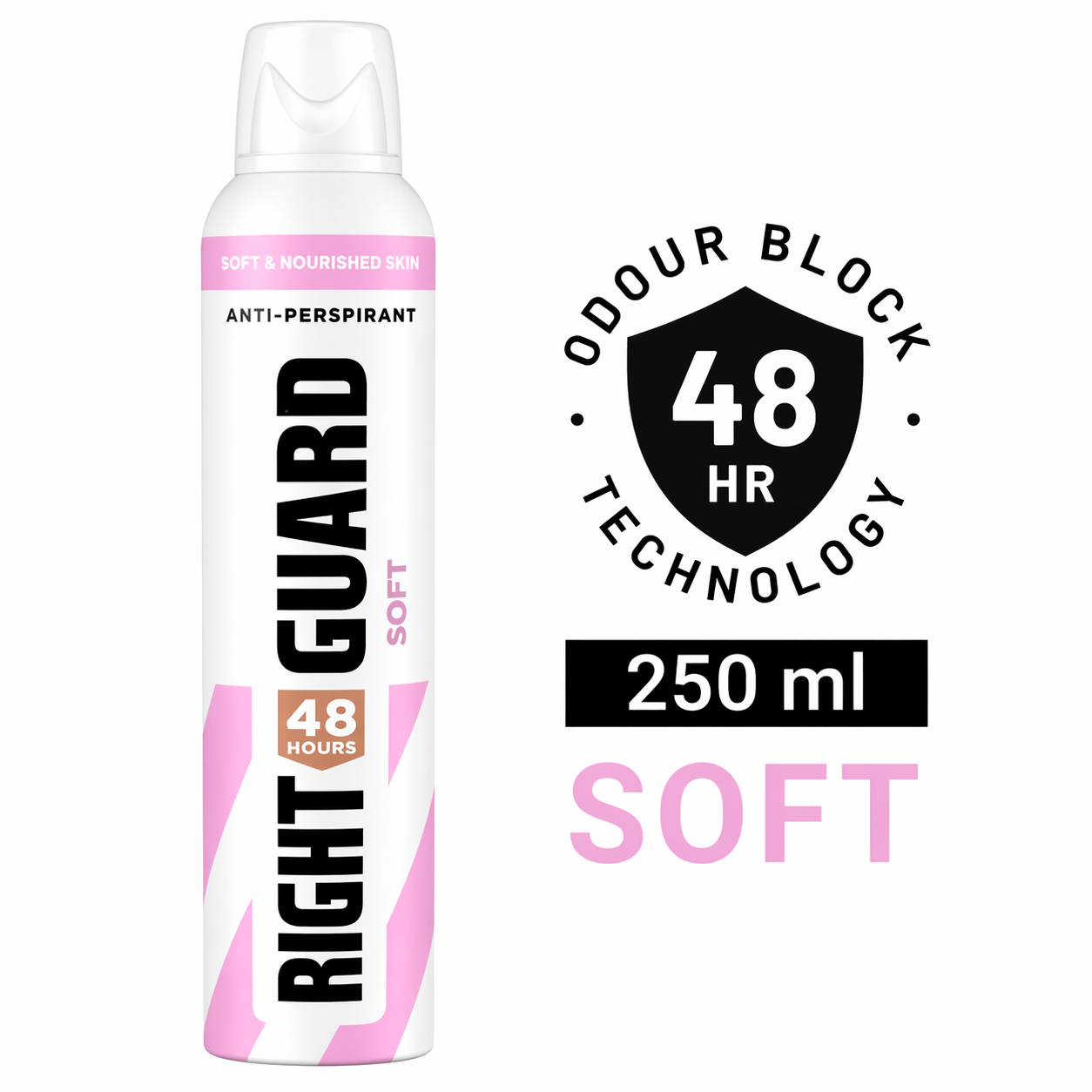 RIGHT GUARD SOFT ANTI-PERSPIRANT SPRAY 250ML - Image 3