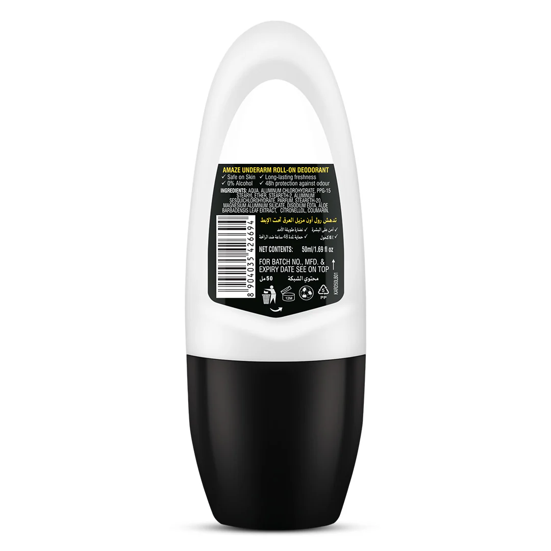 KARIS PREMIUM ALLDAY FRESH AMAZE UNDERARM ROLL-ON DEODORANT 50ML - Image 3