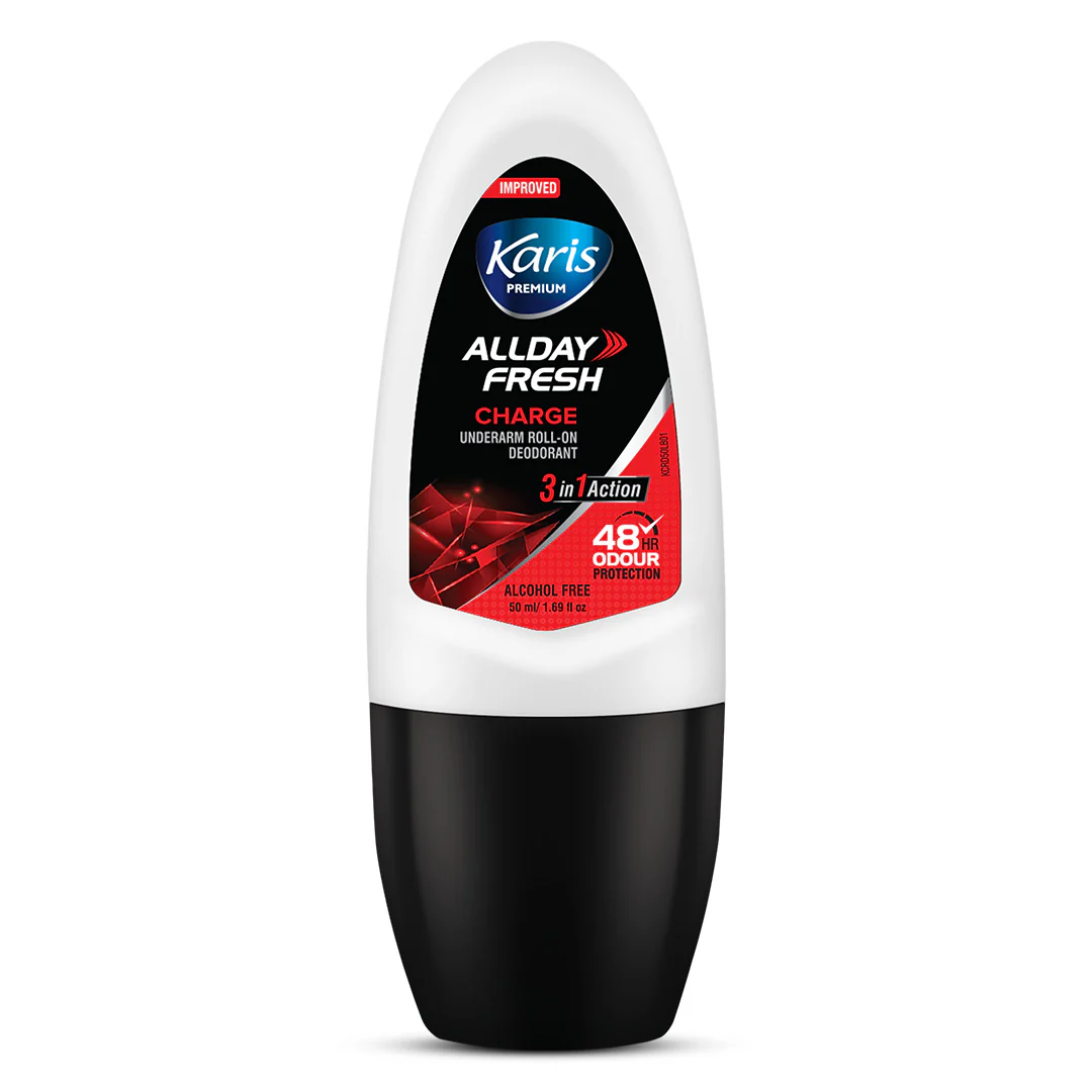 KARIS PREMIUM ALLDAY FRESH CHARGE UNDERARM ROLL-ON DEODORANT 50ML - Image 2
