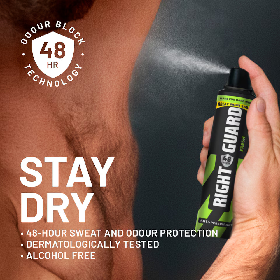 RIGHT GUARD FRESH ANTI-PERSPIRANT SPRAY 250ML - Image 5
