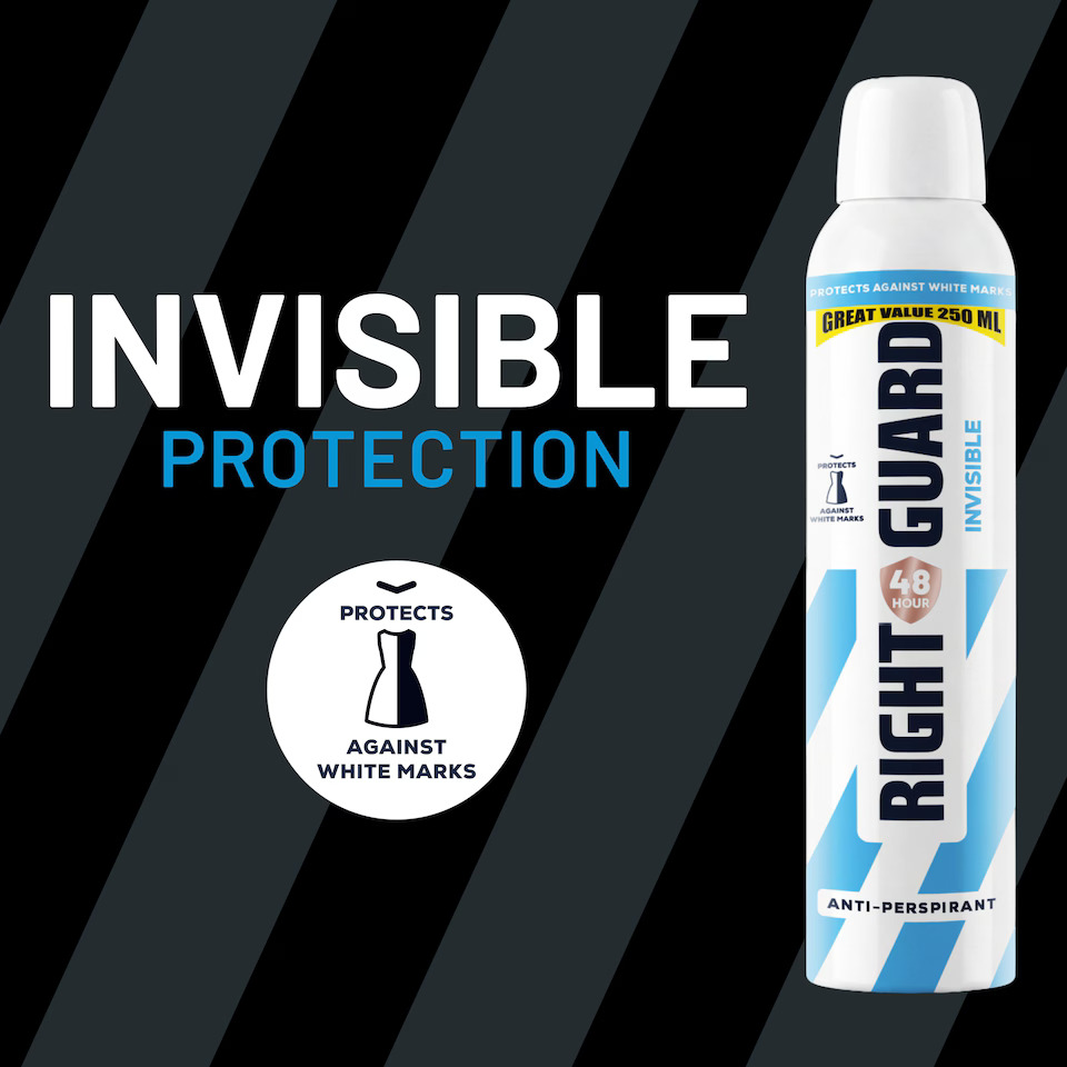 RIGHT GUARD INVISIBLE ANTI-PERSPIRANT SPRAY 250ML - Image 7