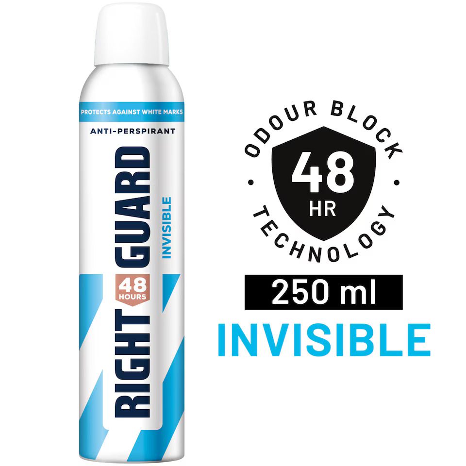 RIGHT GUARD INVISIBLE ANTI-PERSPIRANT SPRAY 250ML - Image 3