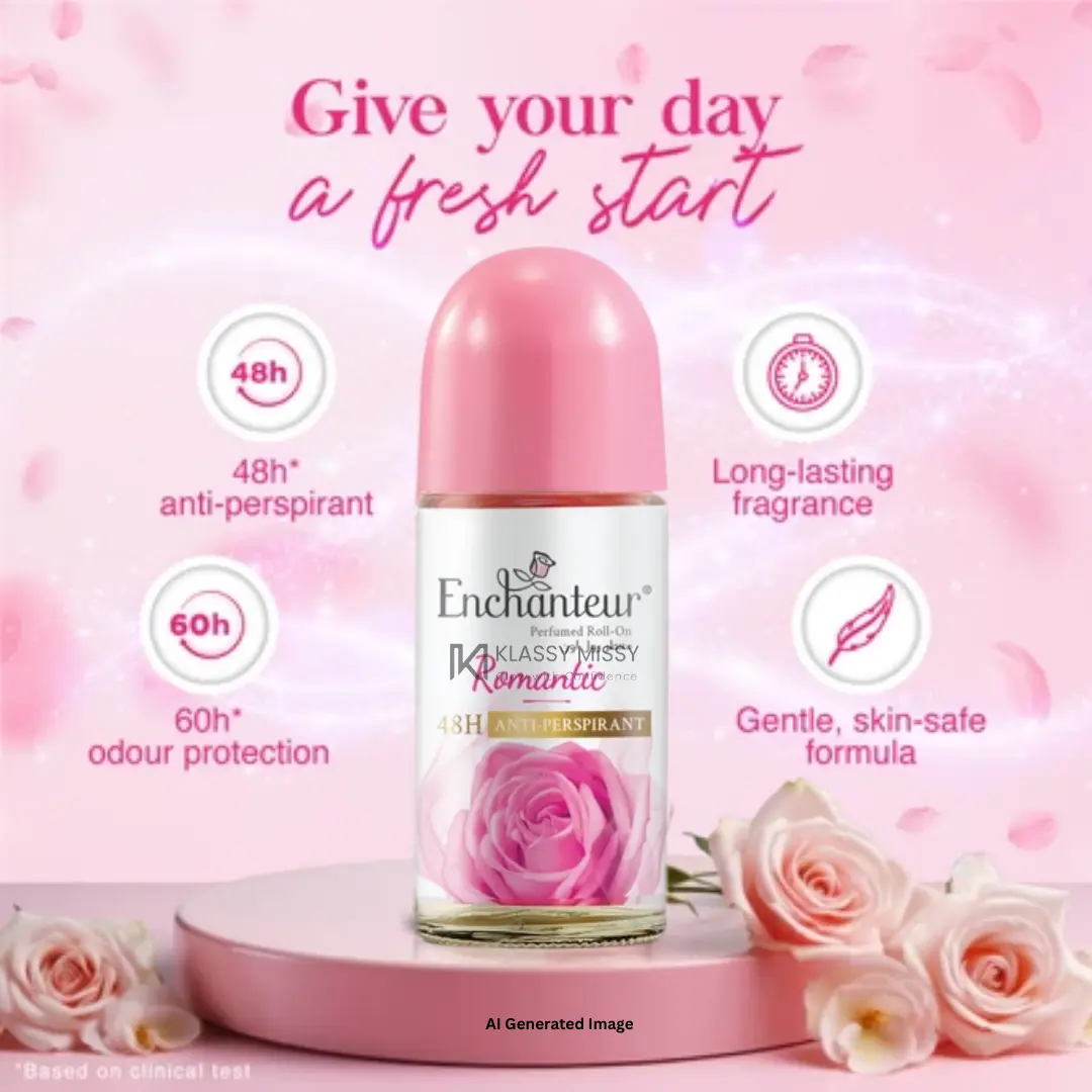 ENCHANTEUR ROMANTIC 48H ANTI-PERSPIRANT PERFUMED DEO ROLL-ON 50ML - Image 6