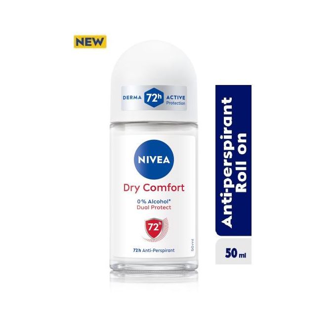 NIVEA DRY COMFORT 72H ROLL-ON DEODORANTÂ 50ML - Image 3