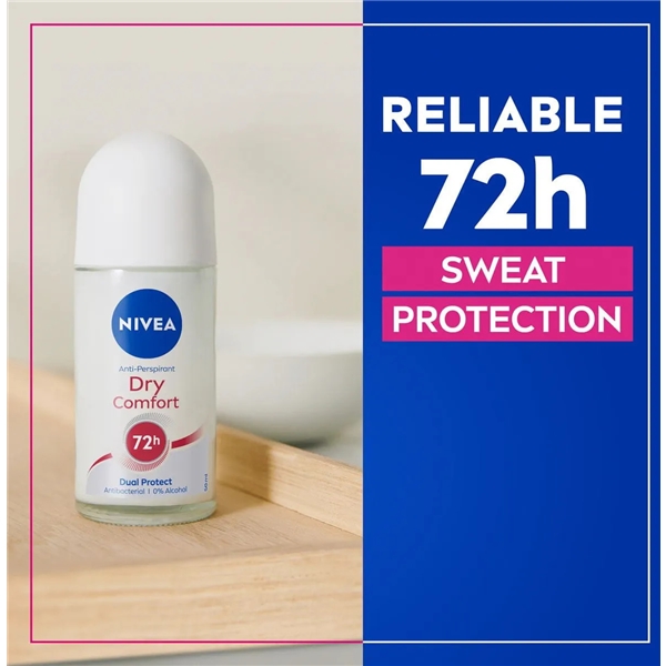 NIVEA DRY COMFORT 72H ROLL-ON DEODORANTÂ 50ML - Image 7