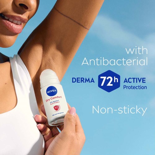 NIVEA DRY COMFORT 72H ROLL-ON DEODORANTÂ 50ML - Image 8