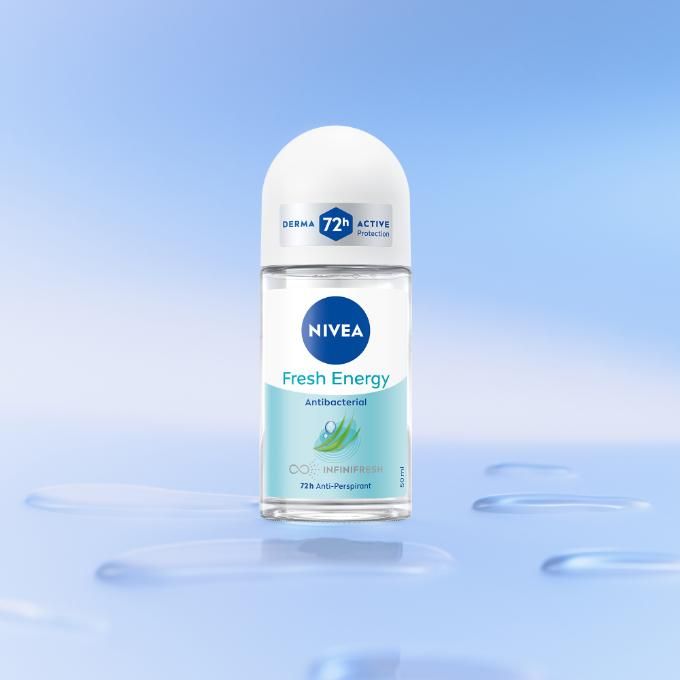 NIVEA FRESH ENERGY ANTIBACTERIAL 72H ROLL-ON DEODORANT 50ML - Image 2